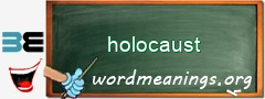 WordMeaning blackboard for holocaust